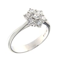 Anello Gazzola Donna Rosetta in Oro bianco Diamante FC-MORA-C6-1.07